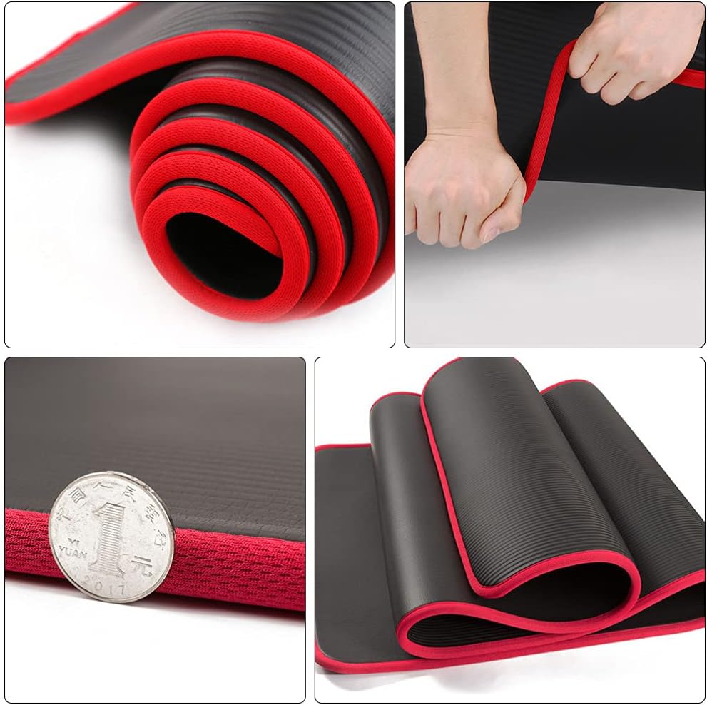 yoga mat yoga knee pad equipment mat exercise mat portable sports belt pilates workout mat excersize mat sports non- slip mat yoga cushion yoga training foam pad fitness nbr floor - Image 2