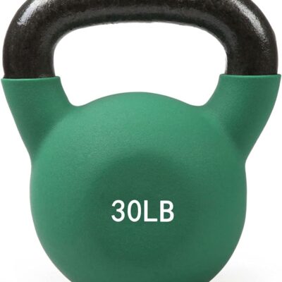 Neoprene-Coated Kettlebell Weight Set, Solid Cast Iron Construction for Home Strength Training