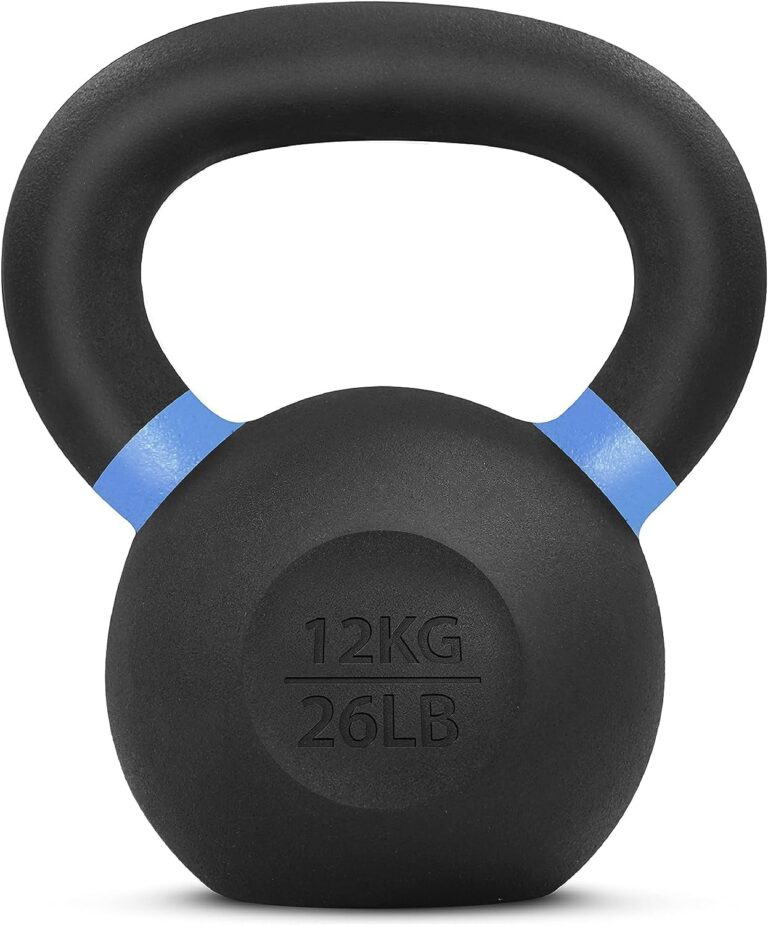 Powder-Coated Cast Iron Kettlebell, 88 lb / 40 kg, Deep Blue, Single Heavy-Duty Strength Training Weight