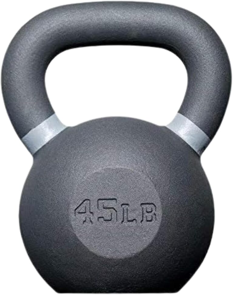 Cast Iron Kettlebell Weight Range, Single Free Weight for Strength and Power Workouts, Home Gym Dumbbell Alternative for Men and Women