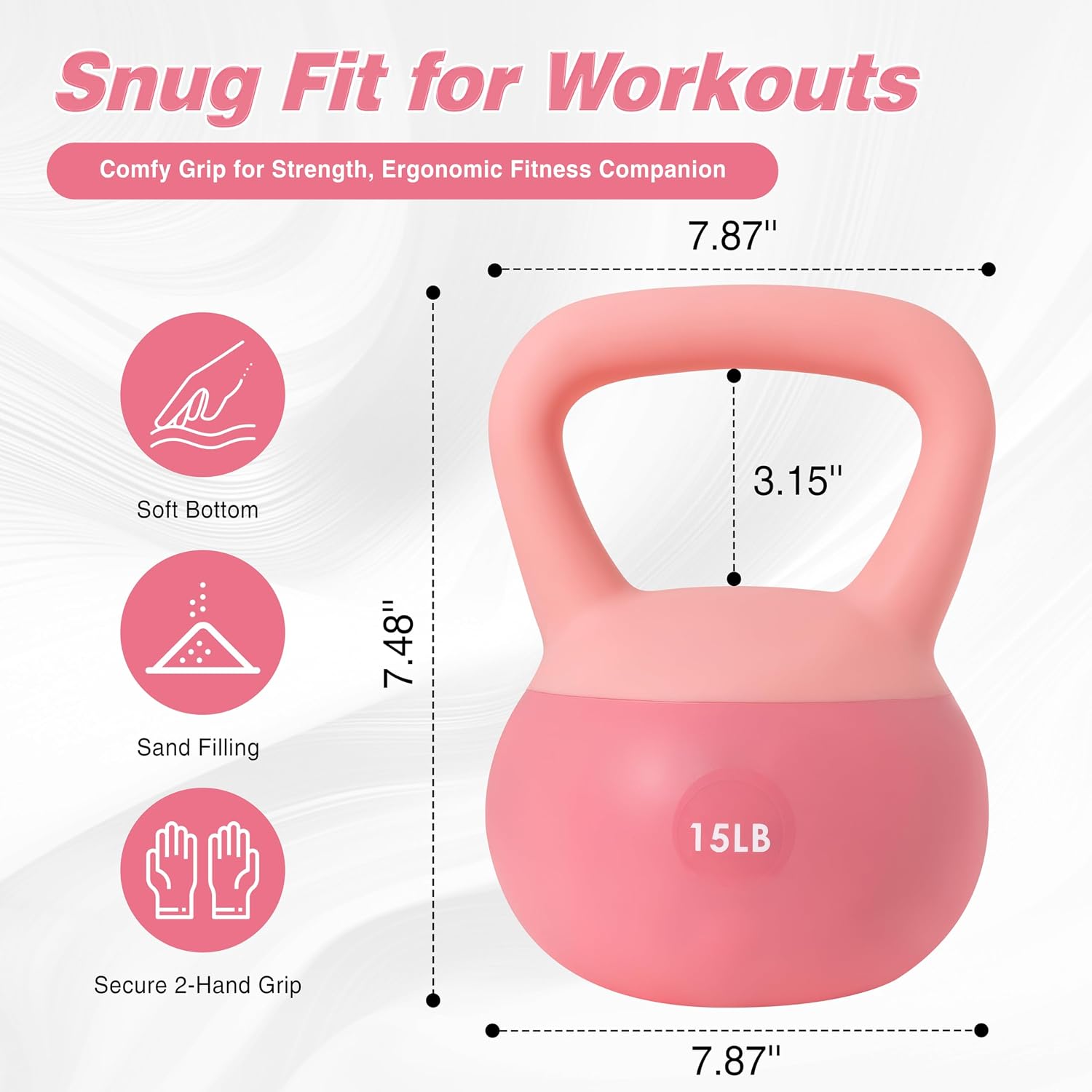 Soft Kettlebell Weight, 10?C50 lb Options, Anti-Slip Grip for Beginner and Home Strength Workouts - Image 2