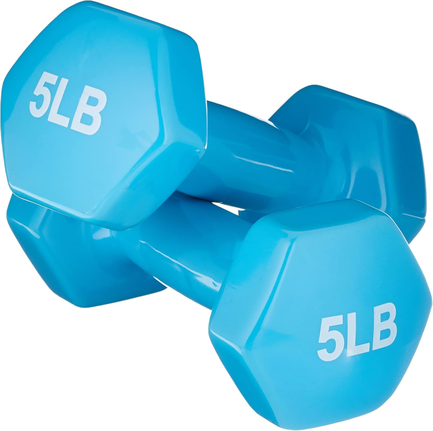 Vinyl-Coated Dumbbell Hand Weight Pair, Non-Slip Grip, for Home Gym and Toning Workouts